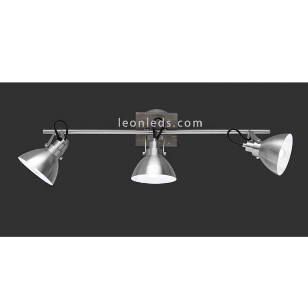 Régua 3 focos Níquel fosca Timber...