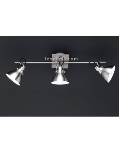 Réglette lumineuse à 3 LED, finition nickel mat