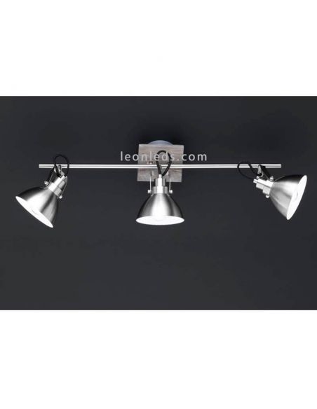 Réglette lumineuse à 3 LED, finition nickel mat