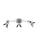 Regleta 3 foyers Níquel Mate Timber Trio Lighting