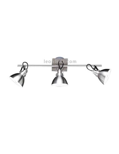 Regleta 3 foyers Níquel Mate Timber Trio Lighting