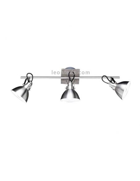 Regleta 3 foyers Níquel Mate Timber Trio Lighting