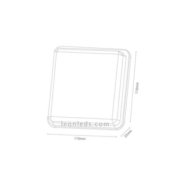 Aplique LED Solar Kipper para exteriores da Sulion | LeonLedsiluminacioneexterior