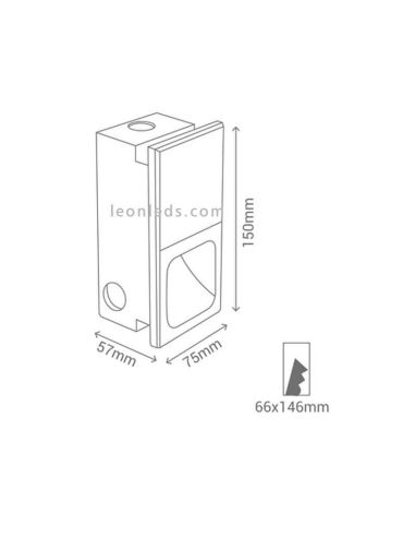 Baliza LED cuadrada Lindenfix de Sulion | LeonLeds.com