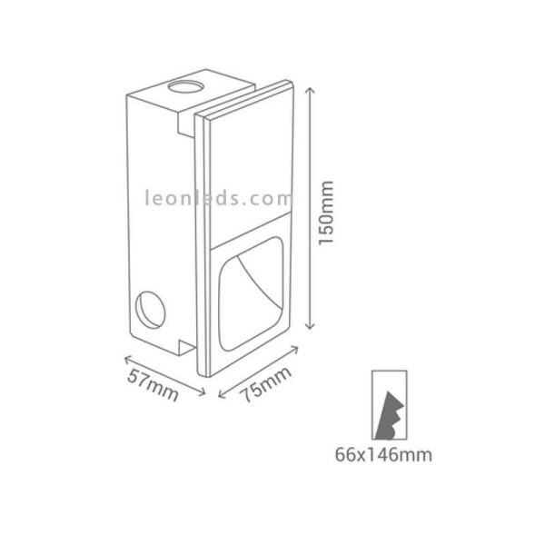 Baliza LED cuadrada Lindenfix de Sulion | LeonLeds.com