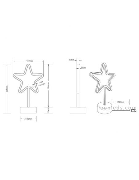 Lámapra de sobremesa Star de Trio Lighting | LeonLedslamparasdesobremesa