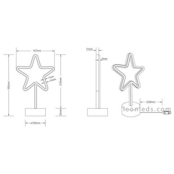 Lámapra de sobremesa Star de Trio Lighting | LeonLedslamparasdesobremesa