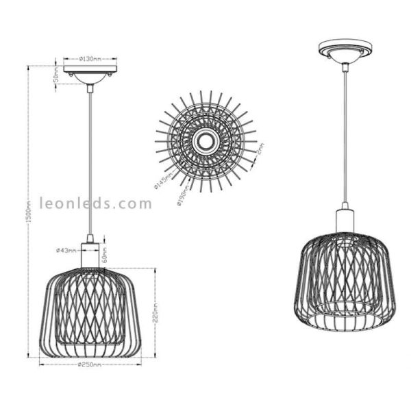Lámpara moderna de techo Sanna de Trio | LeonLedsiluminacion