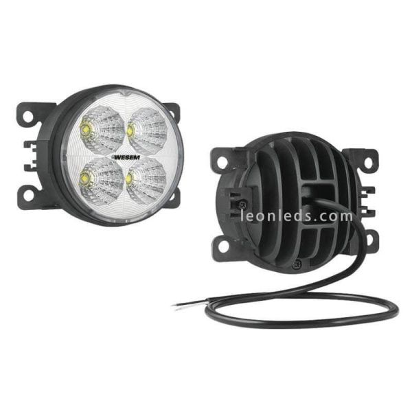 Farol Redondo Ø87 LED Com Suporte 12-24V- Com Cabo- | LeonLeds.com