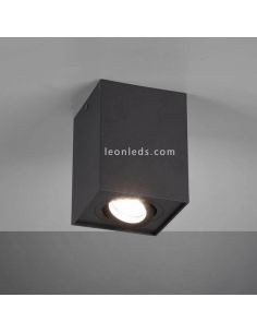 Plafón cuadrado foco Biscuit negro de trio | LeonLeds.com 2