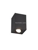 Plafón cuadrado foco Biscuit negro de trio | LeonLeds.com