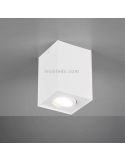 Plafonnier carré blanc Biscuit par trio Lighting | LeonLeds.com