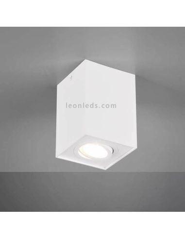 Luminária de teto quadrada branca em biscuit by trio Lighting | LeonLeds.com