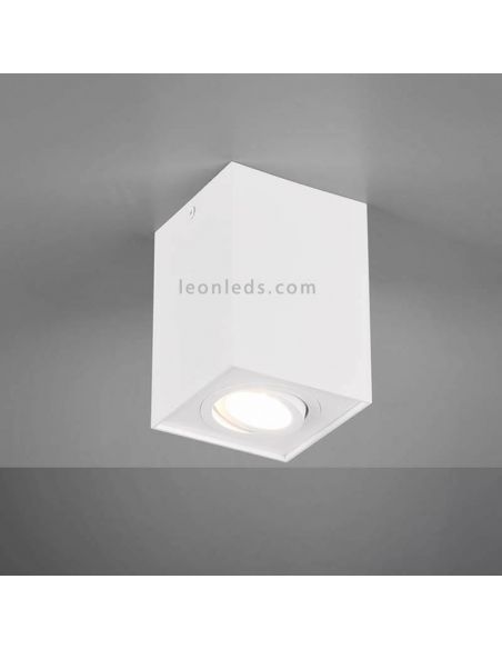 Luminária de teto quadrada branca em biscuit by trio Lighting | LeonLeds.com