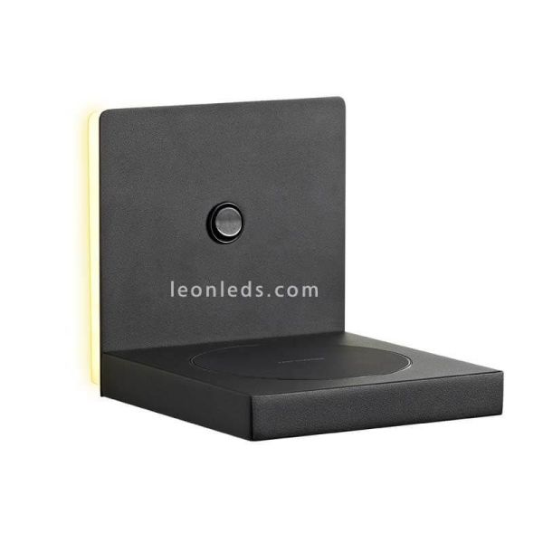 Aplique LED con carga de inducción negro