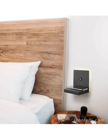 Aplique LED con carga de inducción negro ambiente