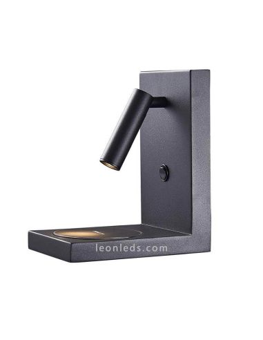 Applique LED avec lecteur Zanzibar noir