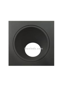 Aro Empotrable negro cuadrado 45º Brandon Mantra