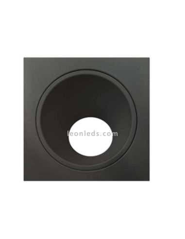 Aro Empotrable negro cuadrado 45º Brandon Mantra