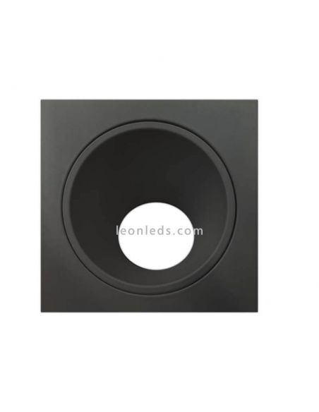 Aro Empotrable negro cuadrado 45º Brandon Mantra