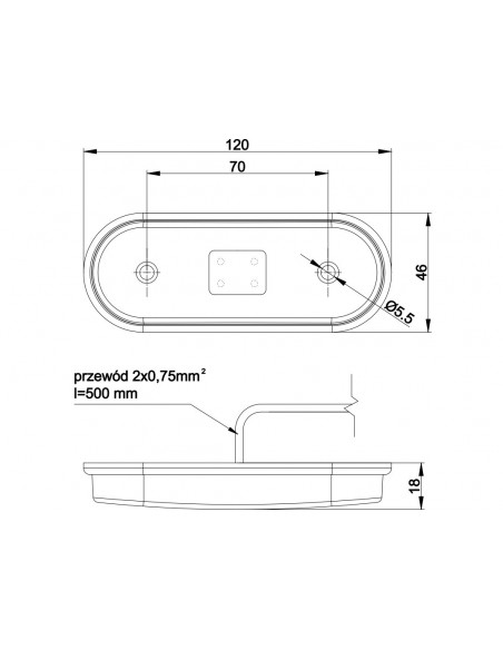 Feu de position ou d'encombrement à LED avec ou sans support réfléchissant Fristom FT020 FT-020 | leonleds