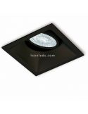 Foco Empotrable cuadrado negro