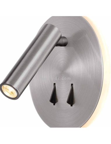 Aplique LED con interruptor Cayman Mantra Nickel Satinado