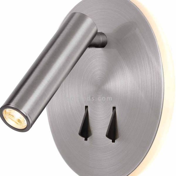 Applique LED avec interrupteur Cayman Mantra Satin Nickel