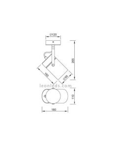 Aplique Foco orientable Blanco Timber Mantra 2