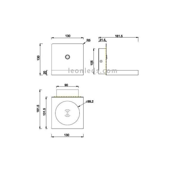 LED-Applique mit induktiver Ladung...