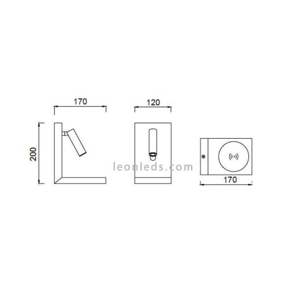 Applique murale LED Zanzibar avec lecteur