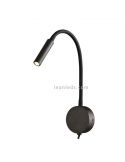 Aplique LED negro con lector Boavista Mantra