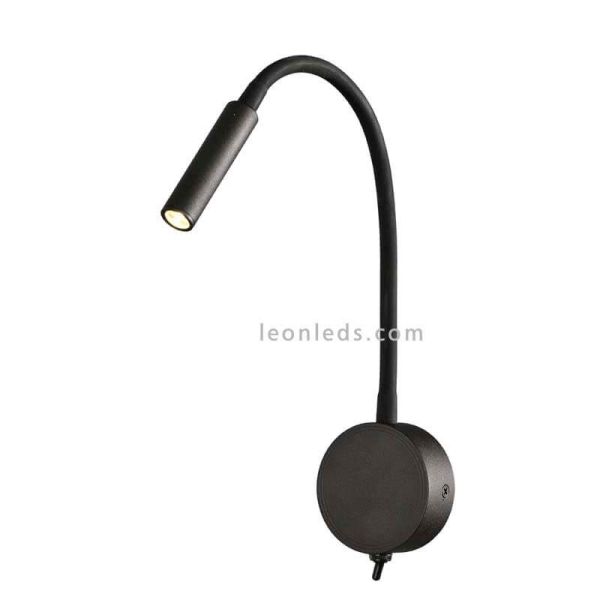 Aplique LED negro con lector Boavista Mantra