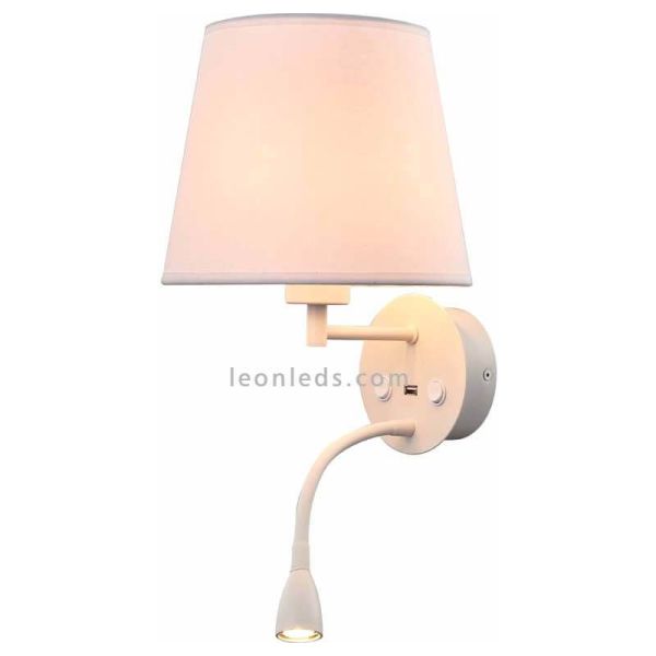 6091 Applique murale classique avec lecteur Caicos Mantra