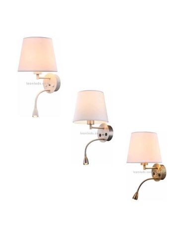 Aplique clasico de pared con lector Caicos Mantra