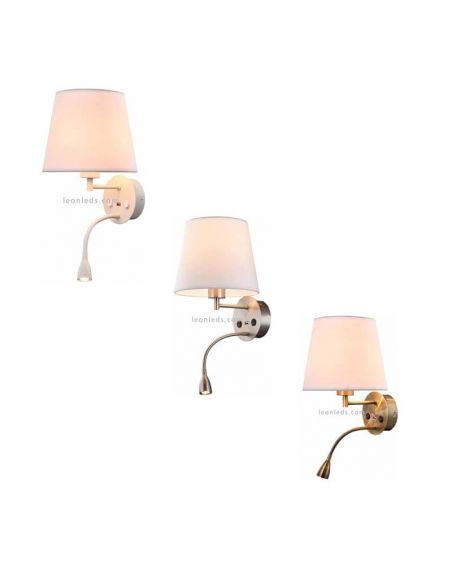 Aplique clasico de pared con lector Caicos Mantra