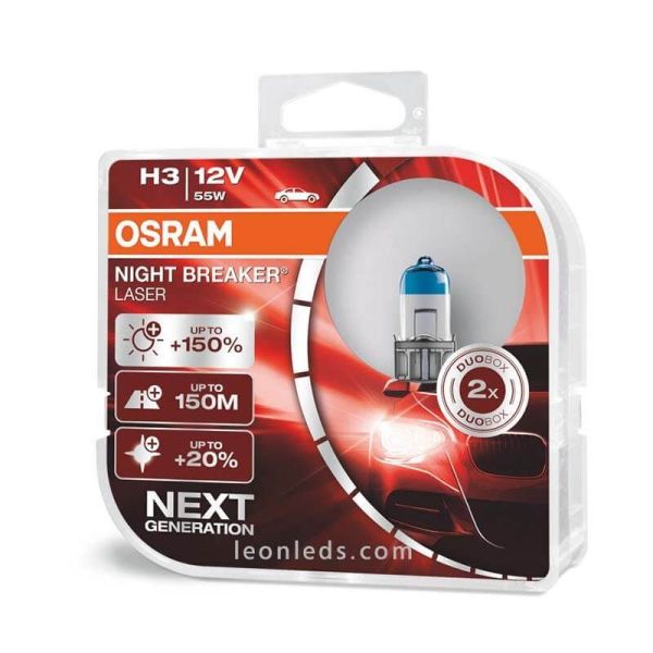 Bombillas H3 Night Breaker Laser Next Generation +150% Osram