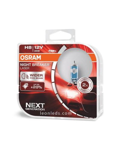 Bombillas H8 Night Breaker Laser Next Generation +150% Osram