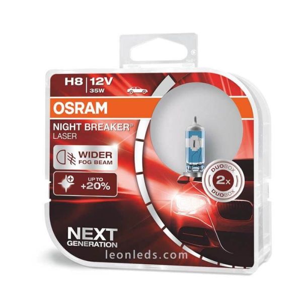 Bombillas H8 Night Breaker Laser Next Generation +150% Osram