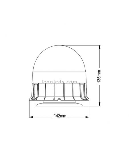 Dimensiones Rotativo LED Imán conector mechero