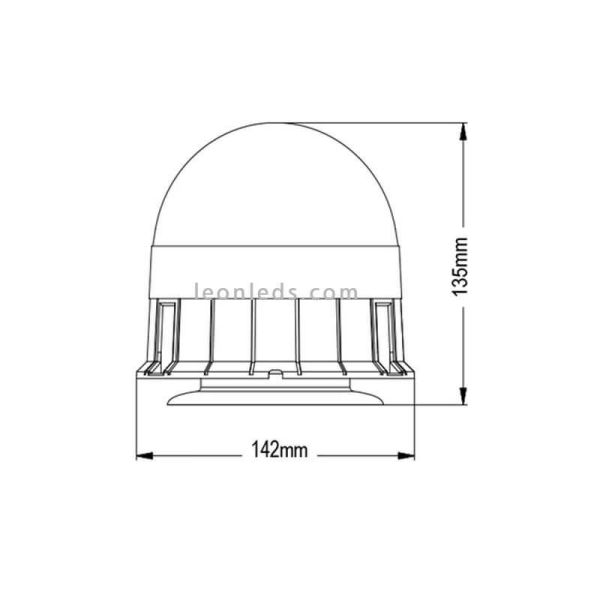 Dimensiones Rotativo LED Imán conector mechero