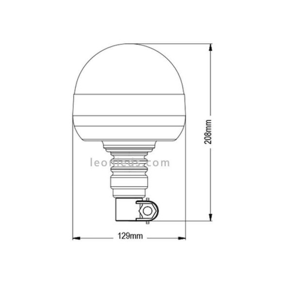 Dimensiones Rotativo LED Homologado