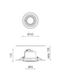 Dimensiones Hidden 2 ArkosLight | Leonleds
