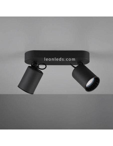 Regleta de 2 focos negra Pago Trio Lighting
