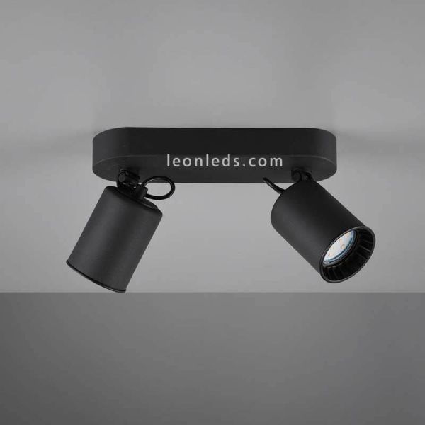 Regleta de 2 focos negra Pago Trio Lighting