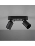 Regleta de 2 focos negra Pago Trio Lighting