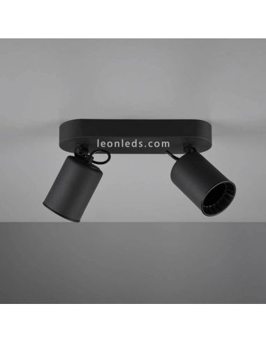 Regleta de 2 focos negra Pago Trio Lighting
