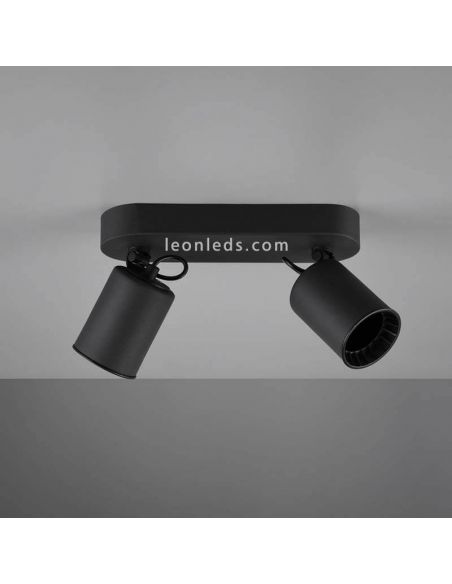 Regleta de 2 focos negra Pago Trio Lighting
