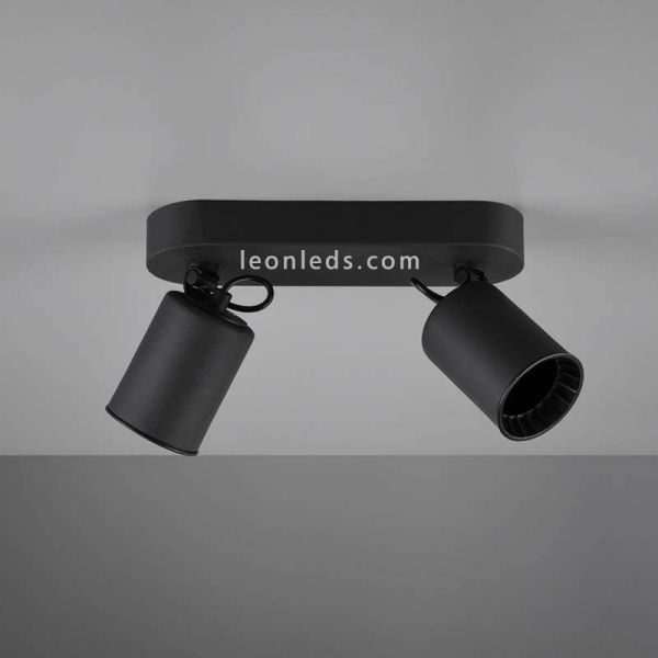 Regleta de 2 focos negra Pago Trio Lighting