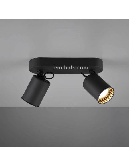 Regleta de 2 focos negra Pago Trio Lighting